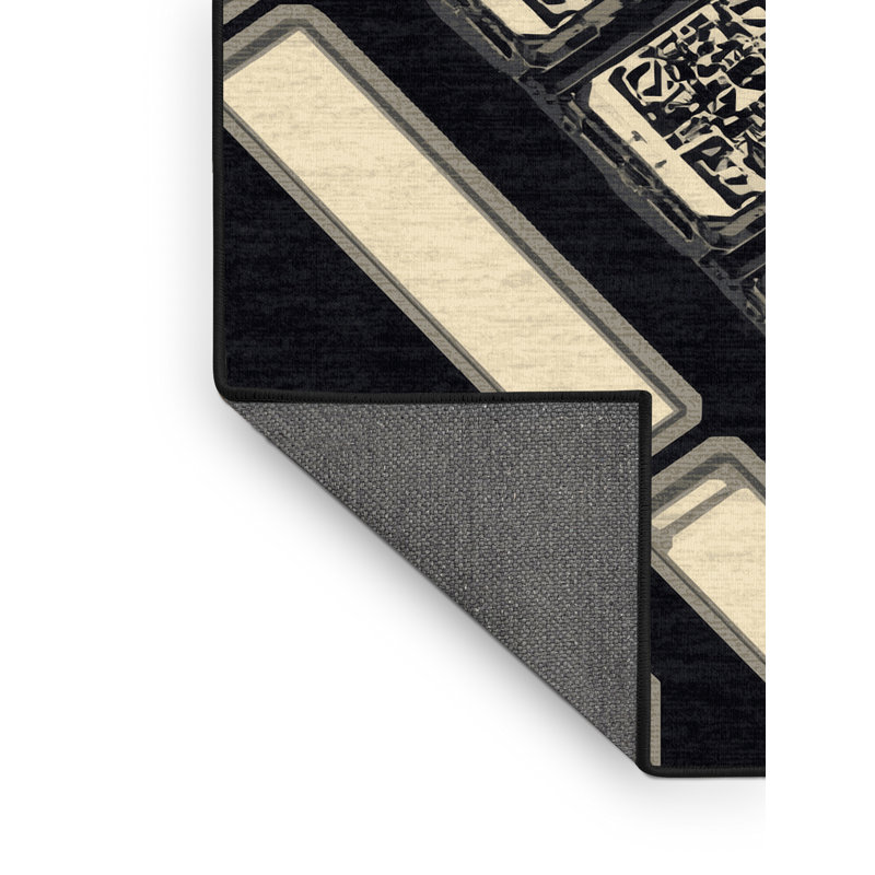 Tapis industriel gris doux et moelleux Eddleman, 8 x 12