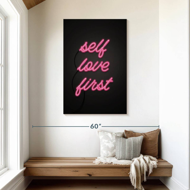 Tergel Neon Self Love First, 45" H x 30" W
