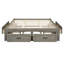 Grand lit plateforme avec 6 tiroirs de rangement, cadre de lit en bois sans tête de lit, lit moderne peu encombrant pour la chambre à coucher, gris antique-2020556443-2020556447