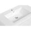 Meuble-lavabo 36 po avec tiroirs à fermeture en douceur, lavabo moderne en résine blanc brillant et lavabo flottant Graceful Aesthétique
