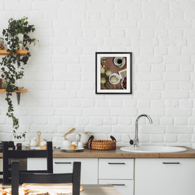 «Italian Coffee & Fruit», reproduction sous verre encadrée, design par Anna Lischenko