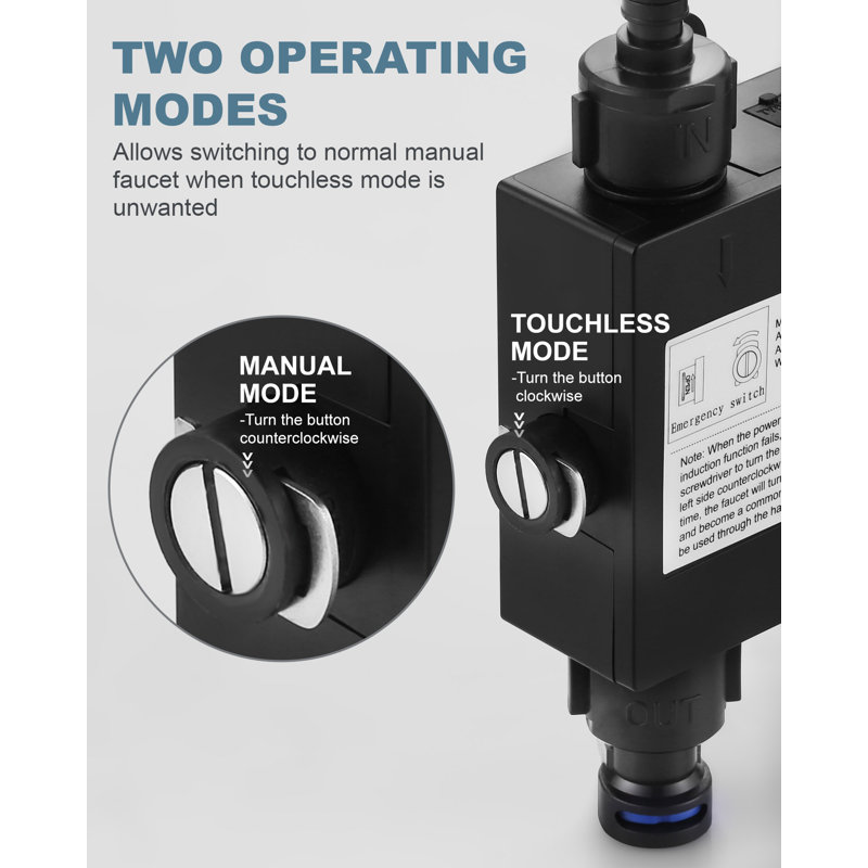 Oil Rubbed Bronze Touchless Pull-Down Kitchen Faucet with Spray