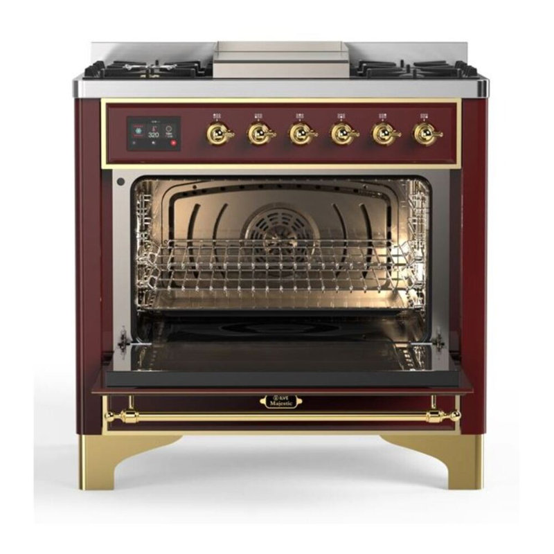 Majestic II Series 36" 3.5 cu ft. Freestanding Dual Fuel Range, Liquid Propane, Stainless Steel/Copper