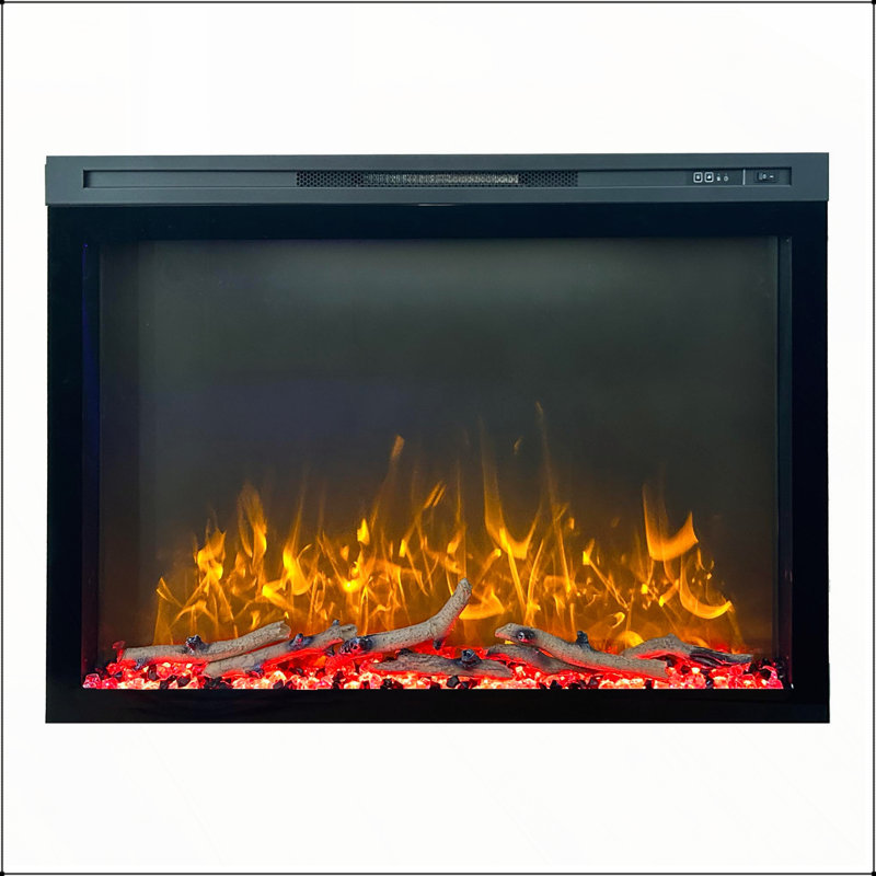 Rebrilliant Black Electric Fireplace Insert, H 7 po x l 31,8 po x P 45,3 po