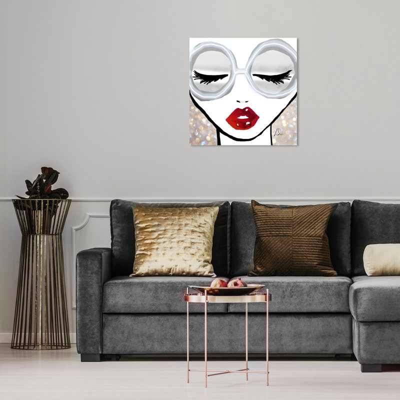 Prêt pour le rêve - peinture sur toile tendue, H 16 po x l 16 po