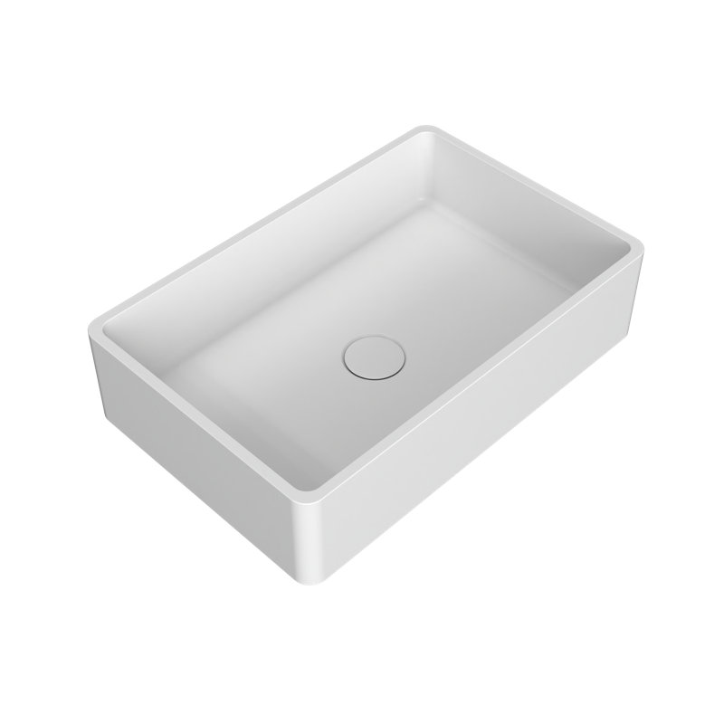 Lavabo de salle de bain rectangulaire moderne en béton 19,68 po
