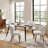 19" H Upholstered Dining Chairs with Solid Wood Legs-936040979-936040980