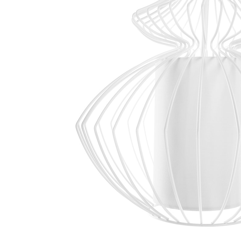 Lorenza 1 - Light Geometric Pendant, White