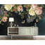 Murale texturée fleur de pivoine foncée-1028511483