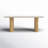Carmela Rectangular Marble Top with Solid Wood Base Dining Table