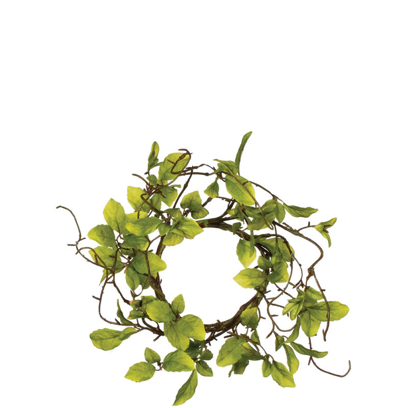18" Artificial Leaf & Twig Wreath