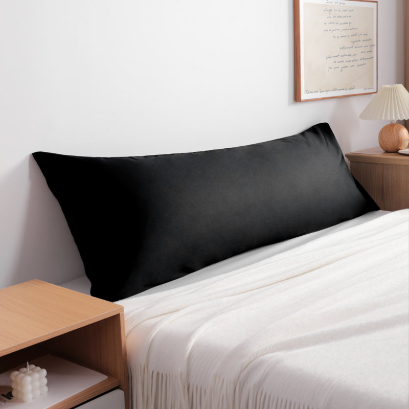Taie d'oreiller 100% coton 500 fils 500 fils, Noir