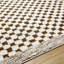 Tapis brun / crème en polyester tissé à la machine Camil-377389095