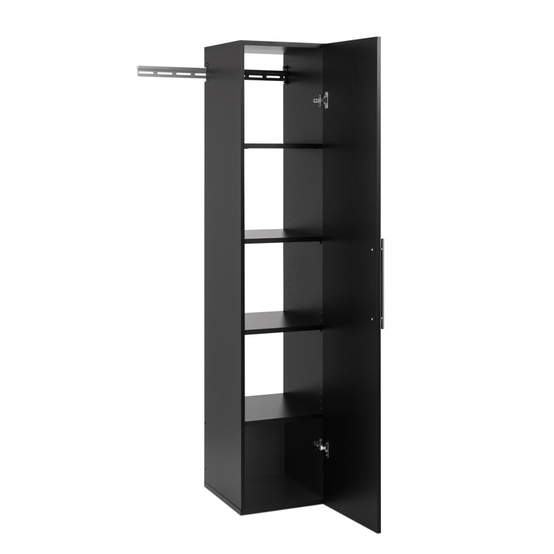 Armoire de rangement étroite H 72 po x l 15 po x P 16 po Barrayo, Noir