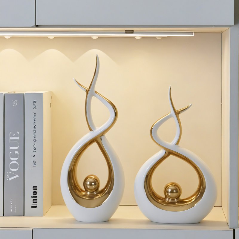 Abstract Flame Sculpture, Ceramic