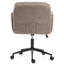 Fauteuil pivotant en molleton brun, réglable à 5 positions et ergonomique, idéal pour le bureau à domicile, la salle de bain ou le salon. Compact et peu encombrant, il se plie facilement et offre différentes positions croisées. Équipé de roulettes et de nombreuses fonctionnalités.