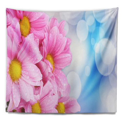 Magnifique tapisserie florale bouquet de fleurs roses