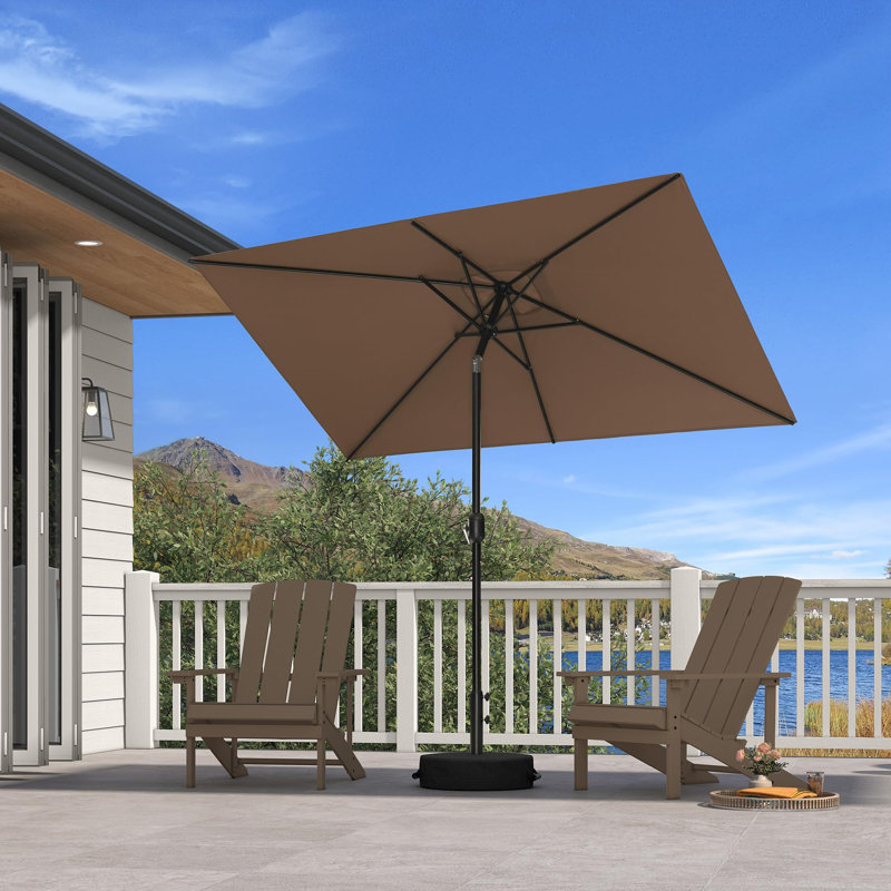 Parasol de table rectangulaire 5 'x 8', Taupe