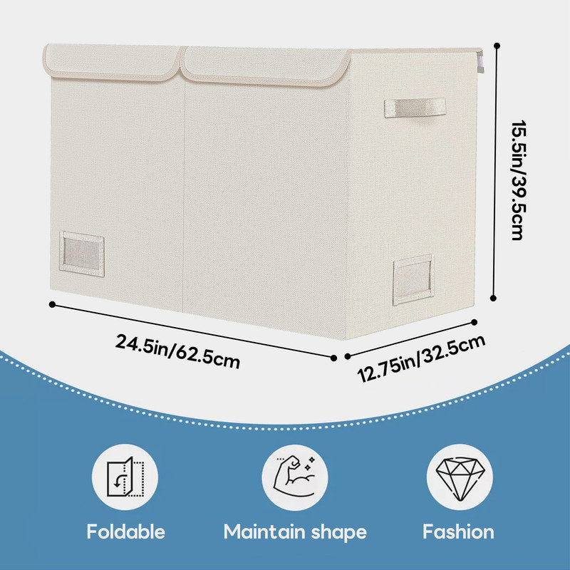 Toy Chest with Lids,Large Foldable Toy Storage Organizer with Handles,Storage for Nursery Room,Playroom,Living Room