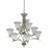 Whetsel 9-Light Indoor Brushed Nickel Classic/Traditional Tiered Chandelier with Alabaster Glass Bell Shades-24081067