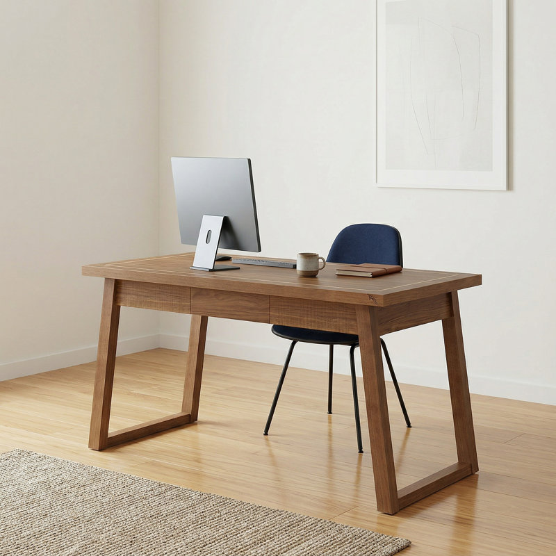 Bureau 55 po avec tiroir, table d'écriture en bois