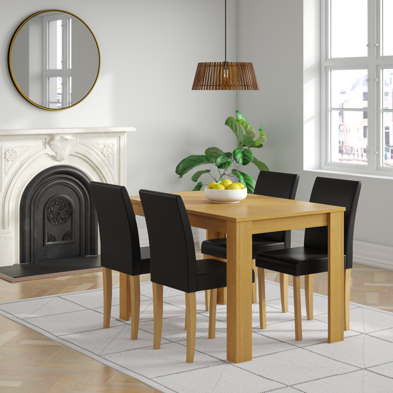 Boville 4 - Person Dining Set, Oak