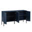 Buffet élégant avec portes inférieures incurvées et rainure arquée, quatre portes pour un rangement spacieux et une présentation élégante