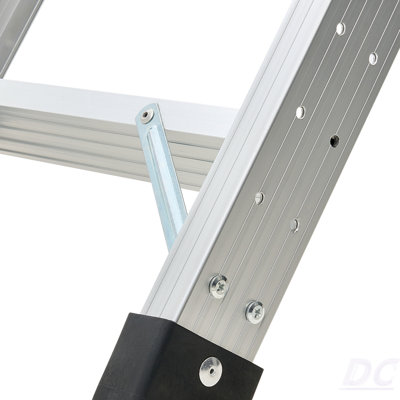 Attic Ladder 375LBS / 170KG Capacity For 7.66 To 10.25 Ft Ceilings Aluminum