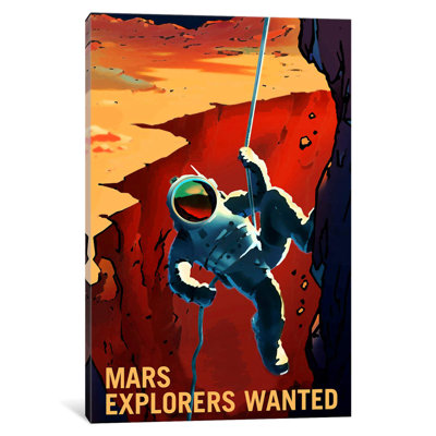 Explorers Wanted by Nasa - Wrapped Canvas Print