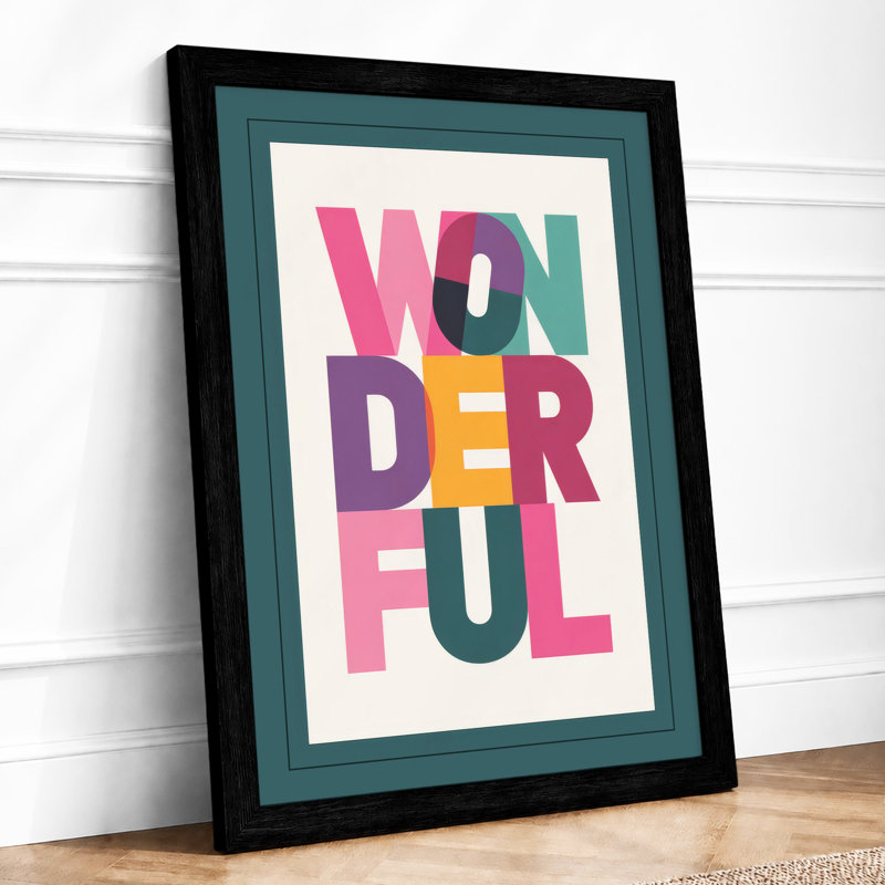 Wonderful Typography - Print, Black, A4 - 29.7 x 21.0 cm