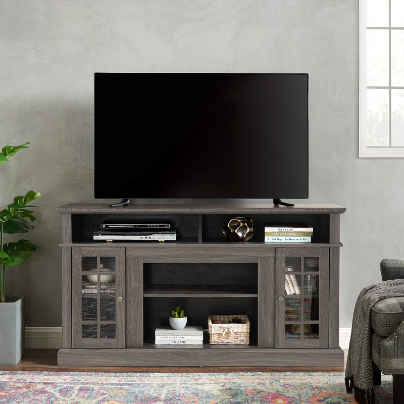 Meuble télé classique classique pour téléviseur de 65 po ou moins avec ouverture