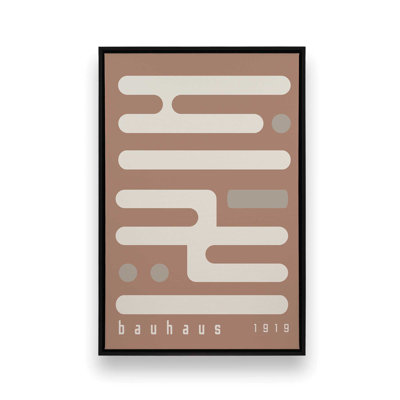 «Brown Bauhaus Minimalist Circuitry II», reproduction sur toile