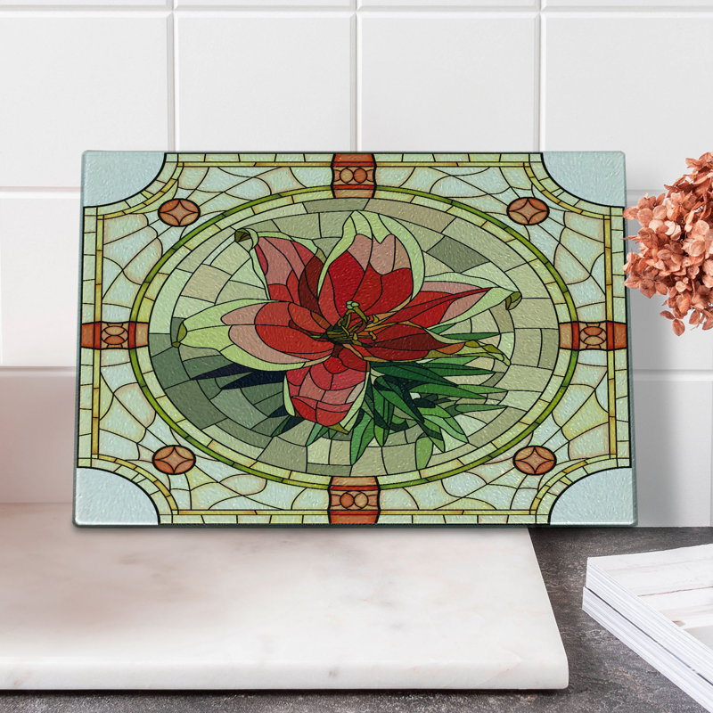 Multicolore planche à découper en verre trempé Ambesonne