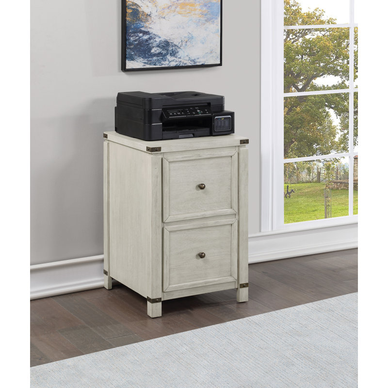 18.5 " Wide 2 Vertical Filing Cabinet, Champagne Oak