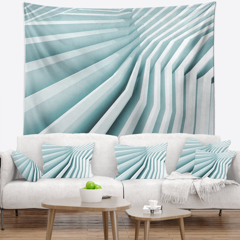 Tapisserie Vagues Fractal Architecture 3D, H 32 po x l 39 po