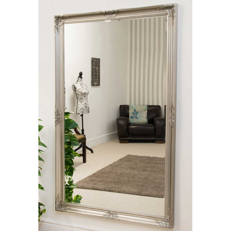 Wyndemere Wood Flat Mirror, Silver