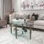 Transparent Oval Glass Coffee Table-126257062-126257063