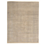 Hand Knotted Area Rug in Silver And Grey