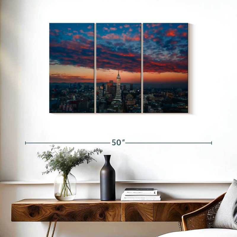 Skyline de Sireci, Mexique, H 24 po x l 38 po