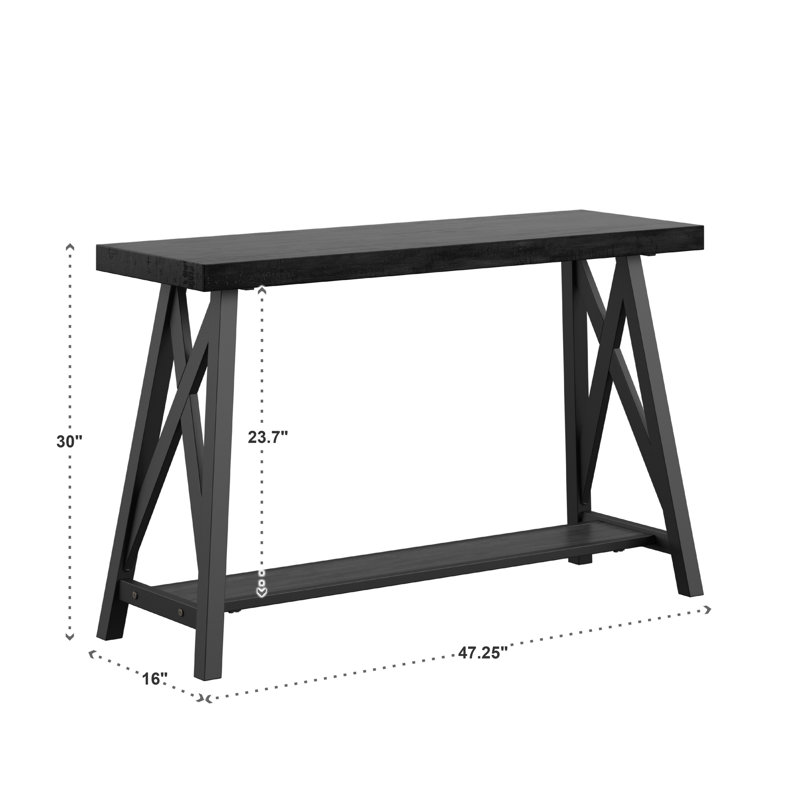 Console 47,25 po Isakson, Noir
