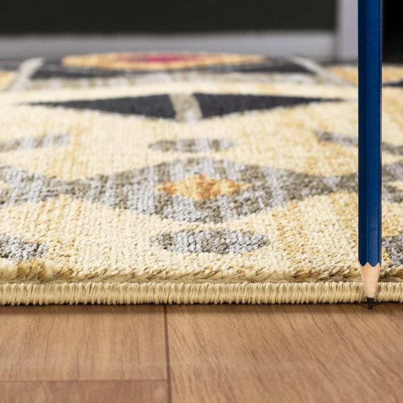Polypropylene Area Rug, 7 Ft. 10 In. X 3 In., Cream, Interior Inspired Cream Base, Rectangle 8' x 10'3"