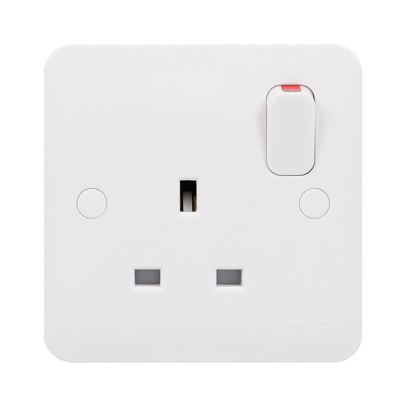 Moulded Single Power Wall Mounted Socket