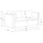 Canapé modulaire 2 pièces 80 po-428943772