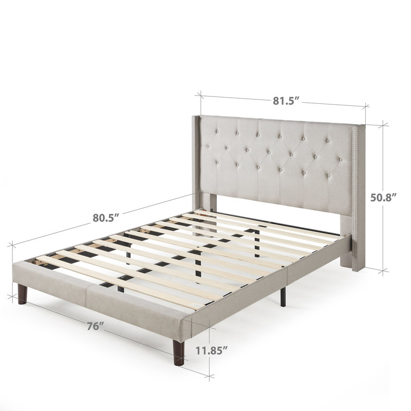 Andrianne Upholstered Wingback Bed, King