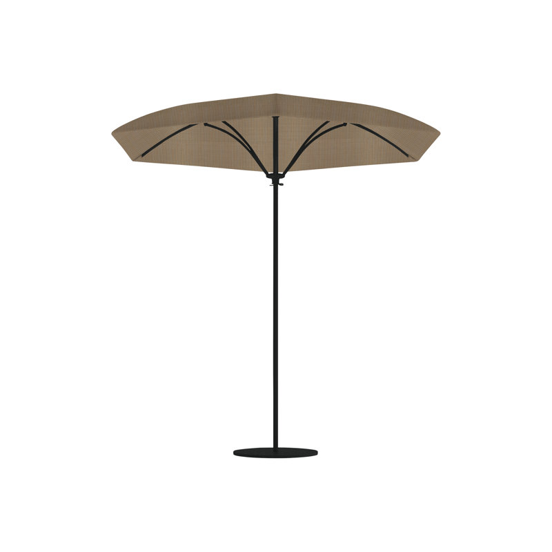 Parasol de marché Trace 9 pi 2 po, Obsidienne, Ouverture manuelle, Gold Coast