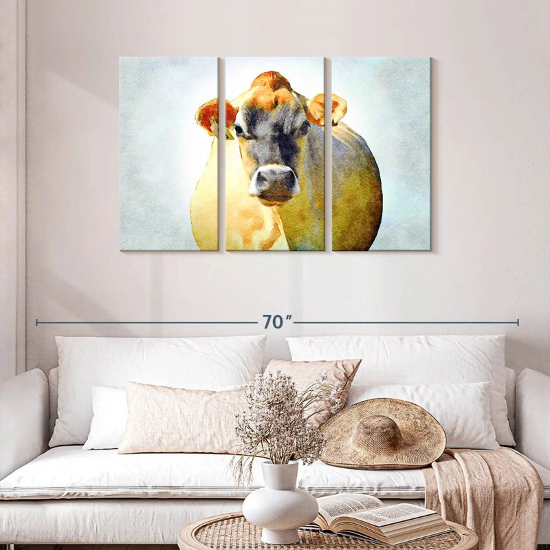 Vache grincheuse Brampt, H 28 po x l 45 po
