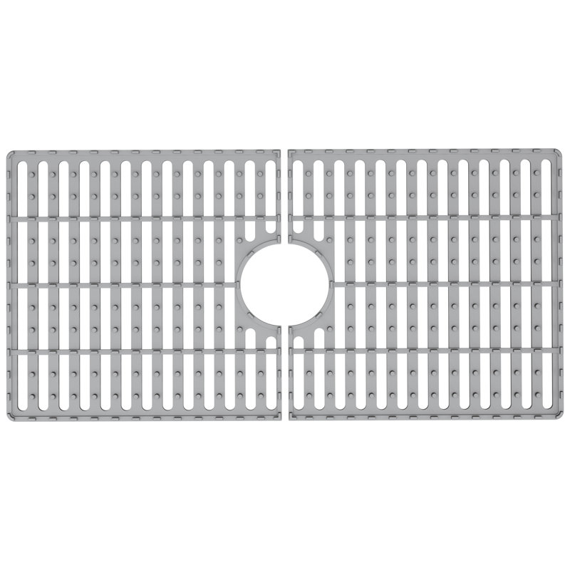 Silicone Grid 30 in. x 15 in. Silicone Bottom Grid for 33 in. Single Bowl Kitchen Sink, Gray