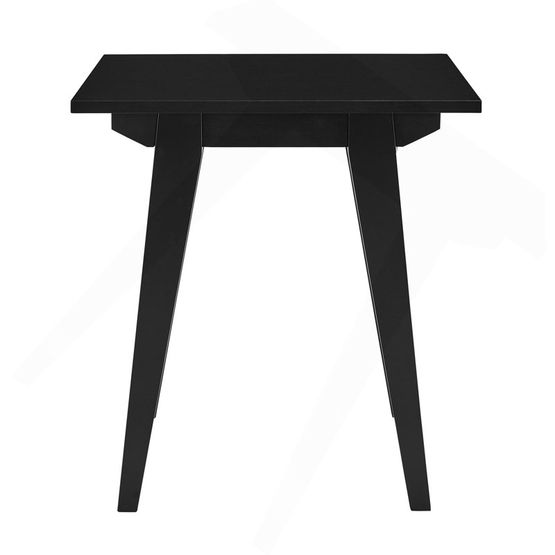 Japandi Minimal Wood Side Table – Black, Black