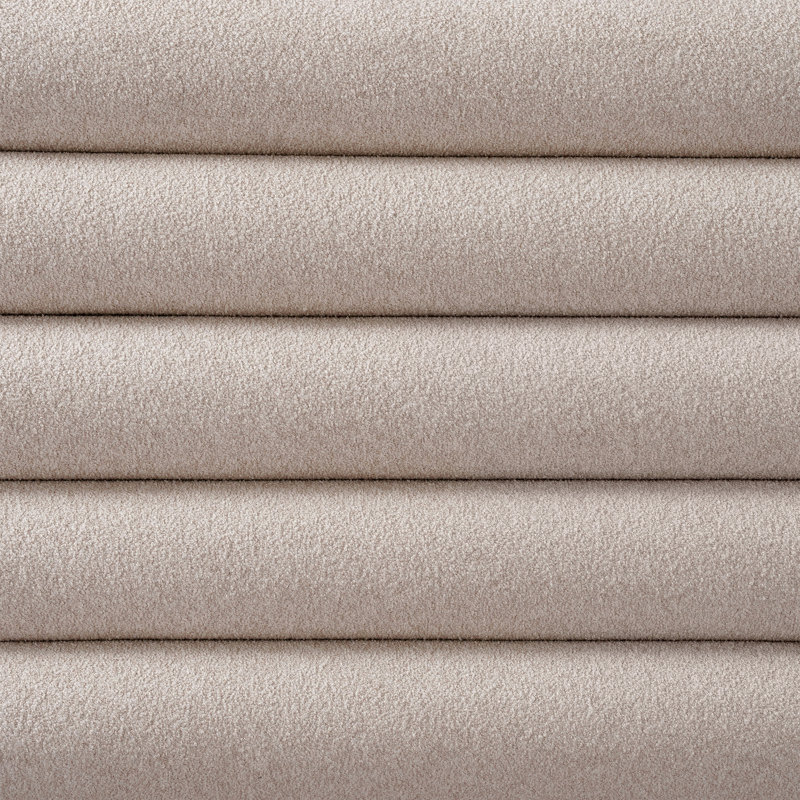 Structure de lit grand en bois avec tête de lit tapissier en tissu Boucle