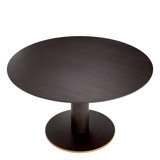 Dining Table Astro Natural Oak Veneer Bronze Finish - Stand